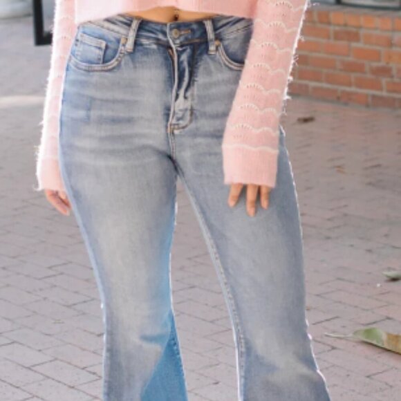 Judy Blue Women’s Giselle Tummy Control Release Hem Flare Jeans, size 11/30 - Picture 8 of 9